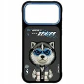 Etui i futerały do telefonów - Etui Nimmy Cool&Cute 2.0 Wolf do iPhone 17 Pro Max czarny - miniaturka - grafika 1