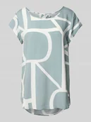 Bluzki damskie - T-shirt o kroju regular fit z dekoltem w kształcie łezki na plecach model ‘NOVA’ - miniaturka - grafika 1