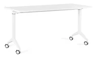 Biurka - Biurko na kółkach Yumi S - Biały - Stelaż i Blat - 150x70 cm - YZ-02 Biały - miniaturka - grafika 1