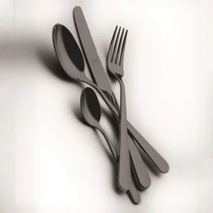 MEPRA-Zestaw sztućców 24el. Ice Oro Nero Stoccolma - Sztućce dla dzieci - miniaturka - grafika 1