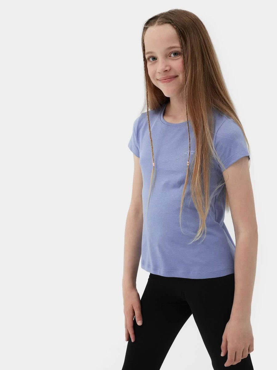 Koszulka Dziewczęca 4F T-Shirt Bawełna 128