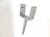 Ogrodzenia - Wspornik Słupa Forma U Ocynk Stal Żeb 121 - miniaturka - grafika 1