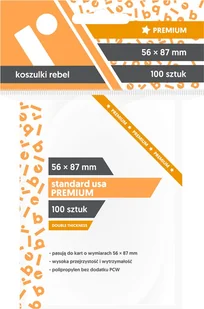 Rebel Koszulki Standard Usa Premium 56 x 87 mm 100 szt. - Akcesoria do gier planszowych - miniaturka - grafika 1