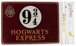 Harry Potter Tabliczka metalowa Peron 9 i 3/4 - Zakładki do książek - miniaturka - grafika 1