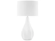 Lampy stojące - Beliani Lampa stołowa Lampka nocna porcelanowa biała SANTEE 42977 - miniaturka - grafika 1