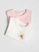 Bluzki dla niemowląt - Reserved - T-shirt z nadrukiem 2 pack - wielobarwny - miniaturka - grafika 1