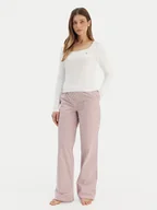 Piżamy damskie - Tommy Hilfiger Piżama UW0UW06143 Écru Regular Fit - miniaturka - grafika 1