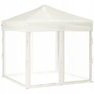 Pawilony ogrodowe - Składany namiot imprezowy ze ściankami, kremowy, 2x2 m - miniaturka - grafika 1
