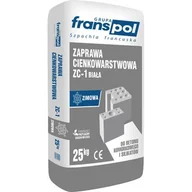 Zaprawy budowlane - Zaprawa cienkowarstwowa ZC-1 biała zimowa 25 kg Franspol - miniaturka - grafika 1