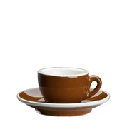 Filiżanki - Cilio 0000215045 filiżanka do espresso Roma Marone, porcelana, brązowy 0000215045 - miniaturka - grafika 1