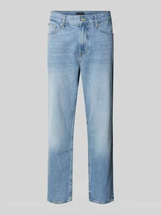 Jeansy o kroju tapered fit z czystej bawełny - Spodnie męskie - miniaturka - grafika 1