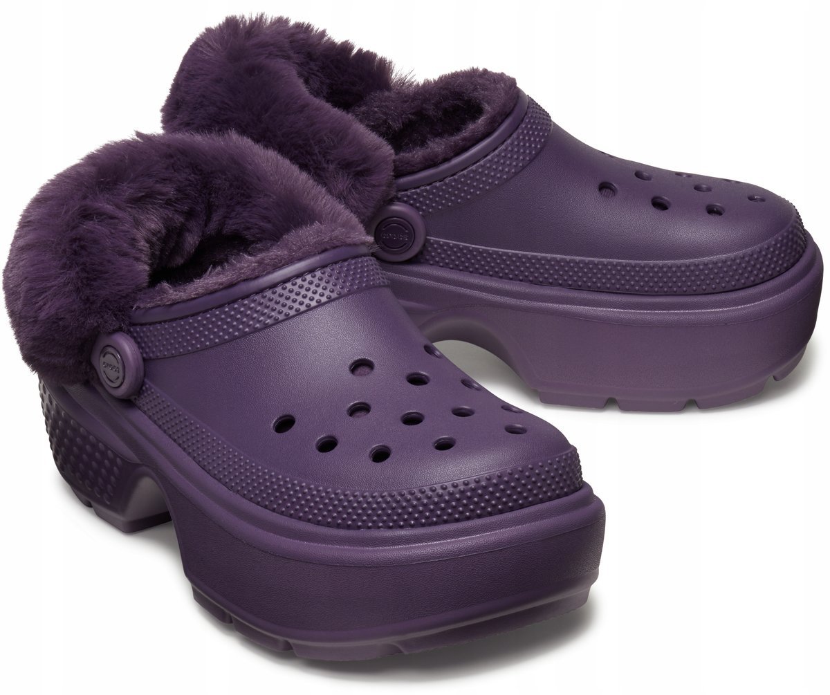 Crocs Damskie Ocieplane Chodaki Buty Platforma Stomp Lined Clog 42-43