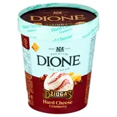 Lody i desery lodowe - Dione Lody waniliowe z serem twardym Džiugas i żurawiną 475 ml - miniaturka - grafika 1