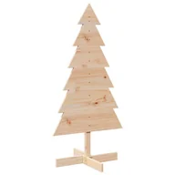 Choinki - vidaXL Drewniana choinka do udekorowania, 120 cm, lite drewno sosnowe - miniaturka - grafika 1