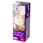 Mleko - Carrefour Extra Mleko UHT bez laktozy 3,2 % 1 l - miniaturka - grafika 1