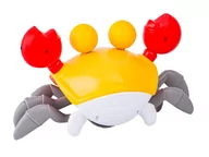 Roboty dla dzieci - Uciekający Pełzający Krab, Interaktywna Zabawka, Świeci, Gra melodie Robot ŻÓŁTY - miniaturka - grafika 1