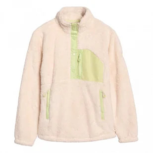 Damska bluza polarowa sherpa Roxy Alabama - beżowa - Bluzy damskie - miniaturka - grafika 1