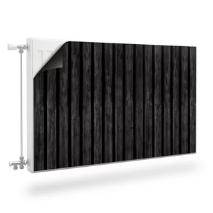 OSŁONA Magnetyczna Grzejnika Czarne Lamele Imitacja Drewna 3D 80cm x 60cm - Dekoracje domu - miniaturka - grafika 1