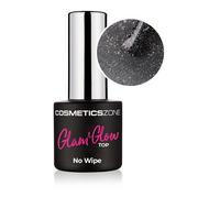 Lakiery hybrydowe - Top hybrydowy Glam & Glow Glitter Silver - 7ml - miniaturka - grafika 1