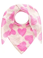 Apaszki i szaliki damskie - Zwillingsherz Kaszmirowa chusta trójkątna w kolorze beżowo-różowym - miniaturka - grafika 1