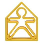 Zabawki interaktywne dla dzieci - Dena Dena: neonowe silikonowe kształty Kid + House (Żółty) - miniaturka - grafika 1