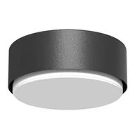Lampy sufitowe - Salonowy downlight Drop 1260 Shilo okrągły metalowy czarny biały - miniaturka - grafika 1