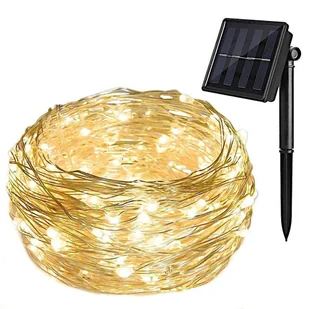 Lampki solarne ogrodowe 200 diod LED 12 m - Lampy ogrodowe - miniaturka - grafika 1