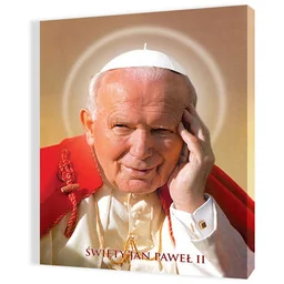 Obraz religijny na płótnie Święty Jan Paweł II - Ikony i obrazy sakralne Obraz religijny na płótnie Święty Jan Paweł II - Ikony i obrazy sakralne - miniaturka - grafika 1
