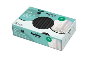Bolsius Świeca szpica Czarna 100 szt 240/23 mm - Świece - miniaturka - grafika 1