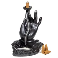 Kadzidła i dodatki - pH-Import Kadzielniczka ceramiczna Backflow LOTUS HAND z przepływem zwrotnym - miniaturka - grafika 1