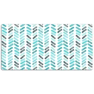 Podkładki na biurko - Mata na biurko Geometryczna akwarela w jodełkę 120x60 cm - miniaturka - grafika 1