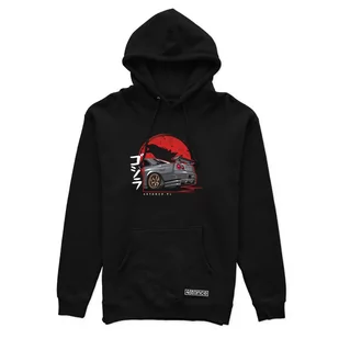 Czarna bluza z kapturem NISSAN SKYLINE R34 GODZILLA-M - Odzież do sportów motorowych - miniaturka - grafika 1