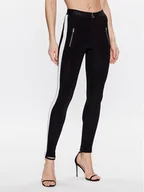 Spodnie damskie - Pinko Spodnie materiałowe Patito Pantalone 100434 A0LR Czarny Slim Fit - miniaturka - grafika 1