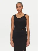 Koszulki i topy damskie - Guess Top W5GP22 KAQL2 Czarny Regular Fit - miniaturka - grafika 1