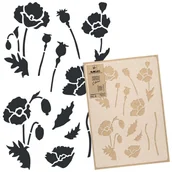 Szablony malarskie - <![CDATA[szablon malarski wielokrotny // KWIATY - MAKI - LARGE (59x95cm)]]> - miniaturka - grafika 1