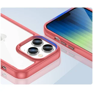 Outer Space Case etui iPhone 14 Pro Max sztywny pokrowiec z żelową ramką czerwony - Etui i futerały do telefonów - miniaturka - grafika 6