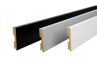 Foge Listwa przypodłogowa MDF  LB1 16 x 100 x 2000 mm czarna - Listwy i profile - miniaturka - grafika 1