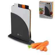 Deski do krojenia - Komplet DESKI DO KROJENIA PLASTIKOWE ZE STOJAKIEM zestaw desek do krojenia - miniaturka - grafika 1