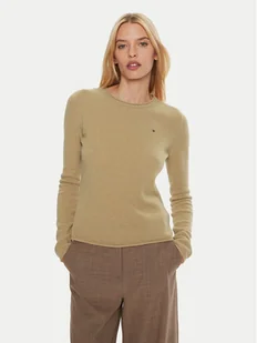 Tommy Hilfiger Sweter WW0WW44161 Brązowy Regular Fit - Swetry damskie - miniaturka - grafika 1