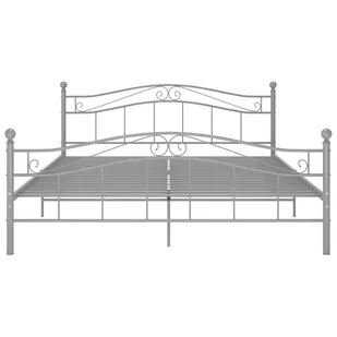 Lumarko Rama łóżka, szara, metalowa, 200 x 200 cm - Łóżka - miniaturka - grafika 4