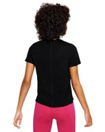 Koszulki i topy damskie - NIKE Dziewczęca G NK DF ONE SS TOP GX T-Shirt, czarny/biały, XL - miniaturka - grafika 1