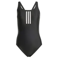 Stroje kąpielowe - adidas Damski strój kąpielowy z 3 paskami z gumową grafiką, 26, Czarny, 128 - miniaturka - grafika 1
