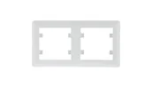 Klawisze i ramki - Hager Lumina 2 biały ramka 2 WL5220 - miniaturka - grafika 1