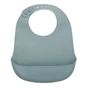 Śliniaki i fartuszki - Nuuroo śliniak silikonowy z kieszonką dla niemowlaka Lead - miniaturka - grafika 1