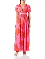 Sukienki - Pinko Damska sukienka z podszewką z muślinu, na co dzień, Nr1_różowy/czerwony, 42 - miniaturka - grafika 1