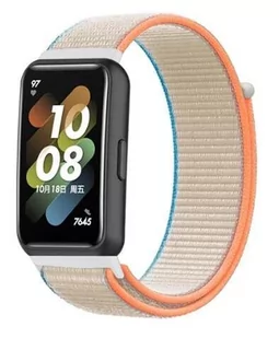 opaska pasek bransoleta NYLON Huawei Band 7 beżowa - Akcesoria do smartwatchy - miniaturka - grafika 1
