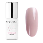 Lakiery hybrydowe - Neonail Baza Hybrydowa Cover Base Protein Soft Nude - miniaturka - grafika 1