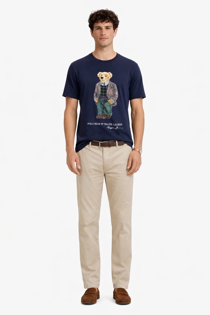 POLO RALPH LAUREN GRANATOWY T-SHIRT MĘSKI BAWEŁNA XL 1I4A