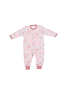 Pajacyki dla niemowląt - Mamatti Pajac niemowlęcy bawełniany bez stópek kwiaty różowe, Rozmiar: 68 - miniaturka - grafika 1