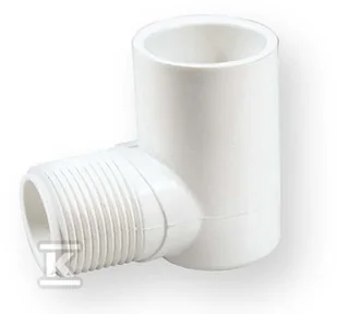 Nibco Kolano z gwintem wkrętne KW/GZ PVC-U 1/2" - Łączniki, trójniki, kształtki - miniaturka - grafika 1